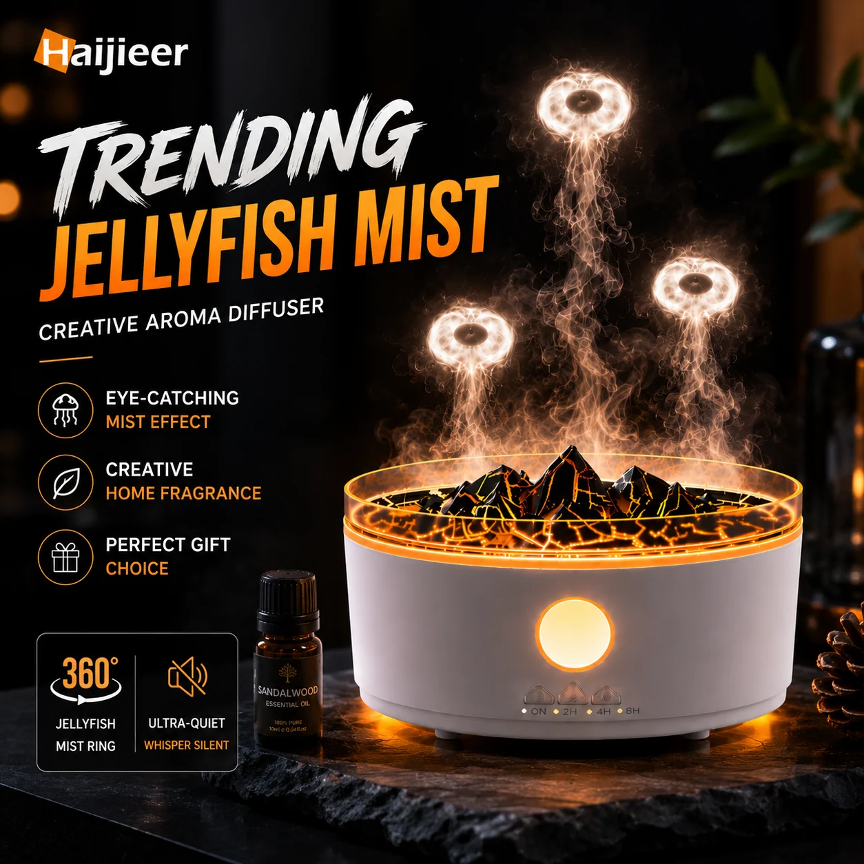 HYGEA creative ultrasonic aroma diffuser